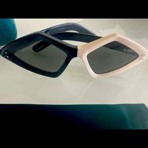 Black & White Gucci cat eye sunglasses